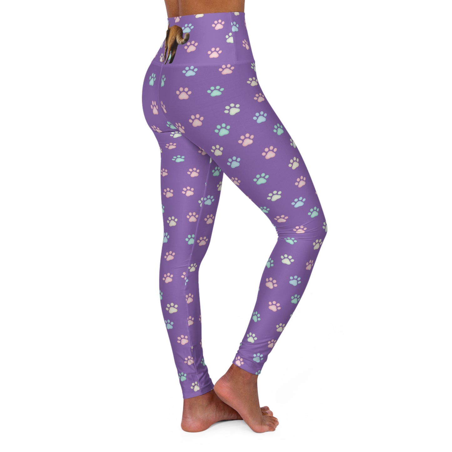 Cat Paw Print High Waisted Women Yoga Leggings style 2