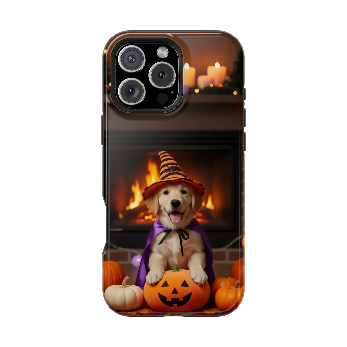 Halloween cute puppy photo style 1 Magnetic Impact-Resistant Phone Case, Cute Dog Design, Pet Owner Gift, Animal Lover Accessory, Birthday Gift for Dog Lovers