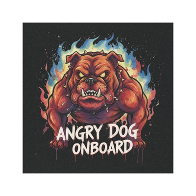 Angry Dog Onboard style 2 Car Magnet — Warning Pet Sticker for Vehicles