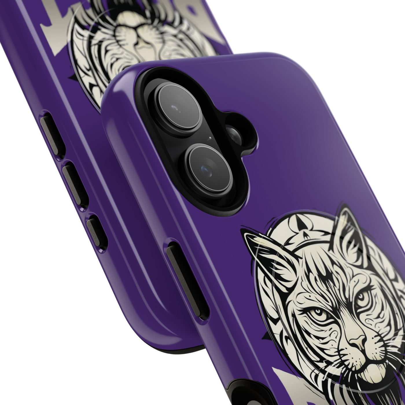 Beast Cat Purple Tough Magnetic iPhone 17 / 17 Air / Pro / Pro Max Protective Case support MagSafe