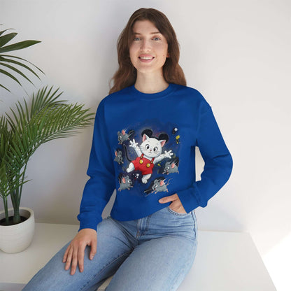 Watercolor Cat painting Unisex Crewneck Sweatshirt style 2