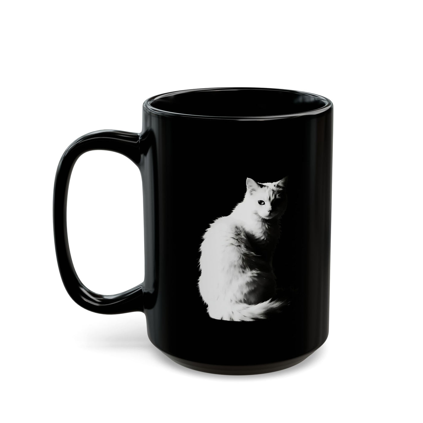 Elegant Black Cat Coffee Mug | Perfect Gift for Coffee Lovers, Tea Drinkers, Minimalist Style, Office Decor, Birthday Present, Personalized