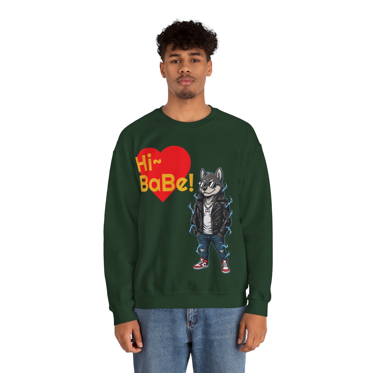 Cool Dog Unisex Heavy Blend Crewneck Sweatshirt style 3