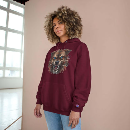 Angry Dog Men and Women Champion Hoodie style 3
