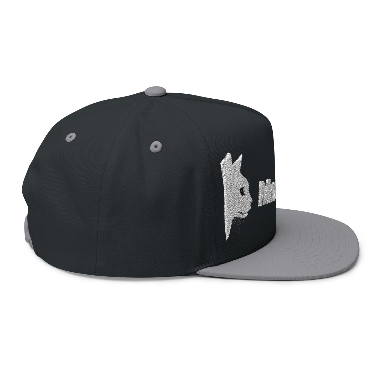 Stylish Embroidered Cat Mom Flat Bill Cap style 4