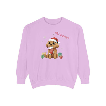 Puppy wait for Christmas presents Unisex Crewneck Sweatshirt style 8