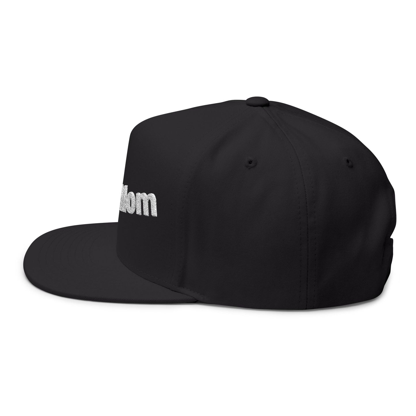 Stylish Embroidered Cat Mom Flat Bill Cap style 1