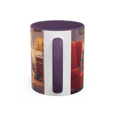 Super Pup Coffee Mug - Cute Puppy in Superhero Costume Accent Mug 11oz