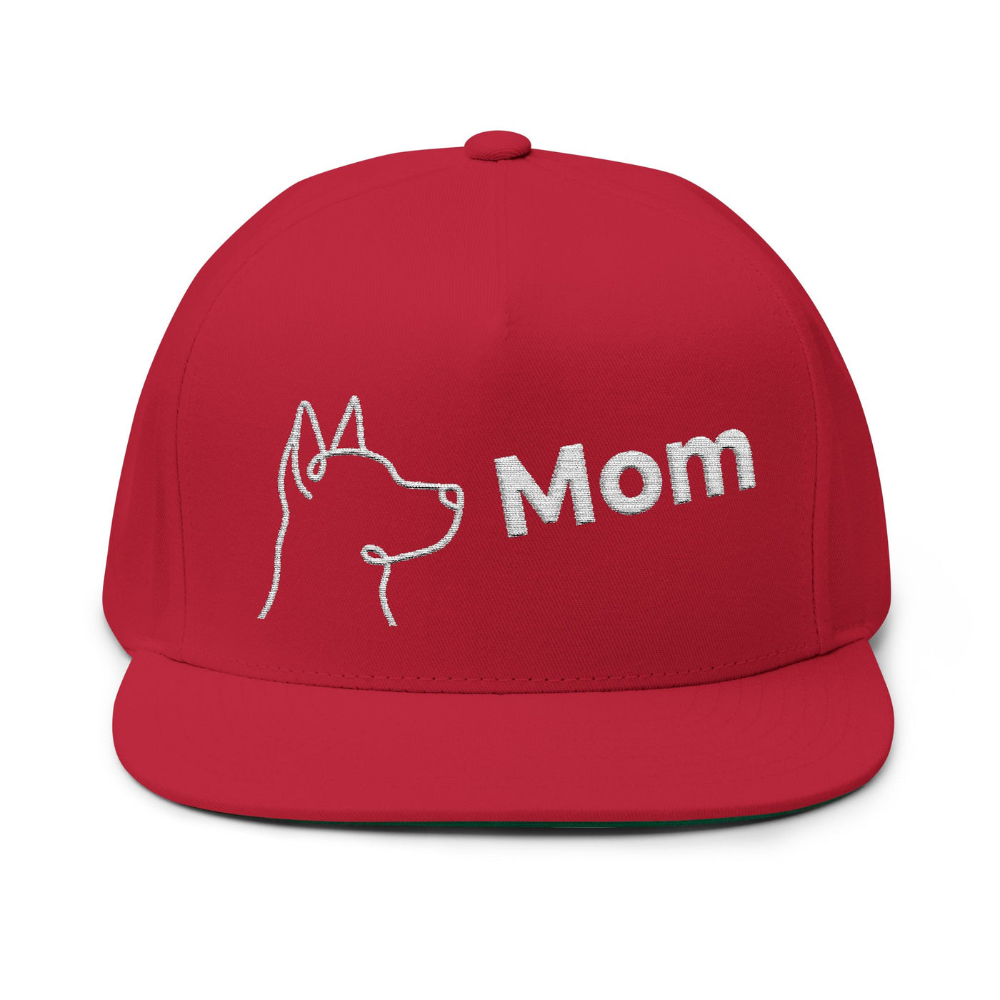 Dog Mom style 2 Flat Bill Cap | Stylish Pet Lover Hat | Perfect Gift for Dog Owners | Embroidered Dog Mom Cap | Fun Pet Accessories