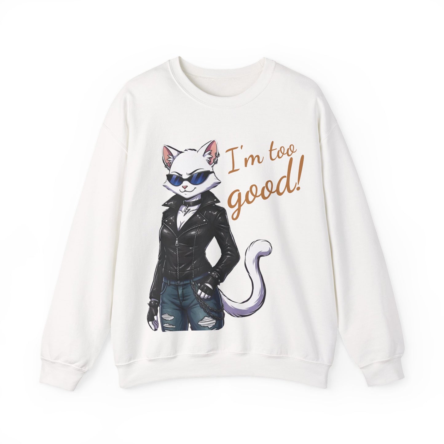Cool Cat Unisex Heavy Blend Crewneck Sweatshirt style 3