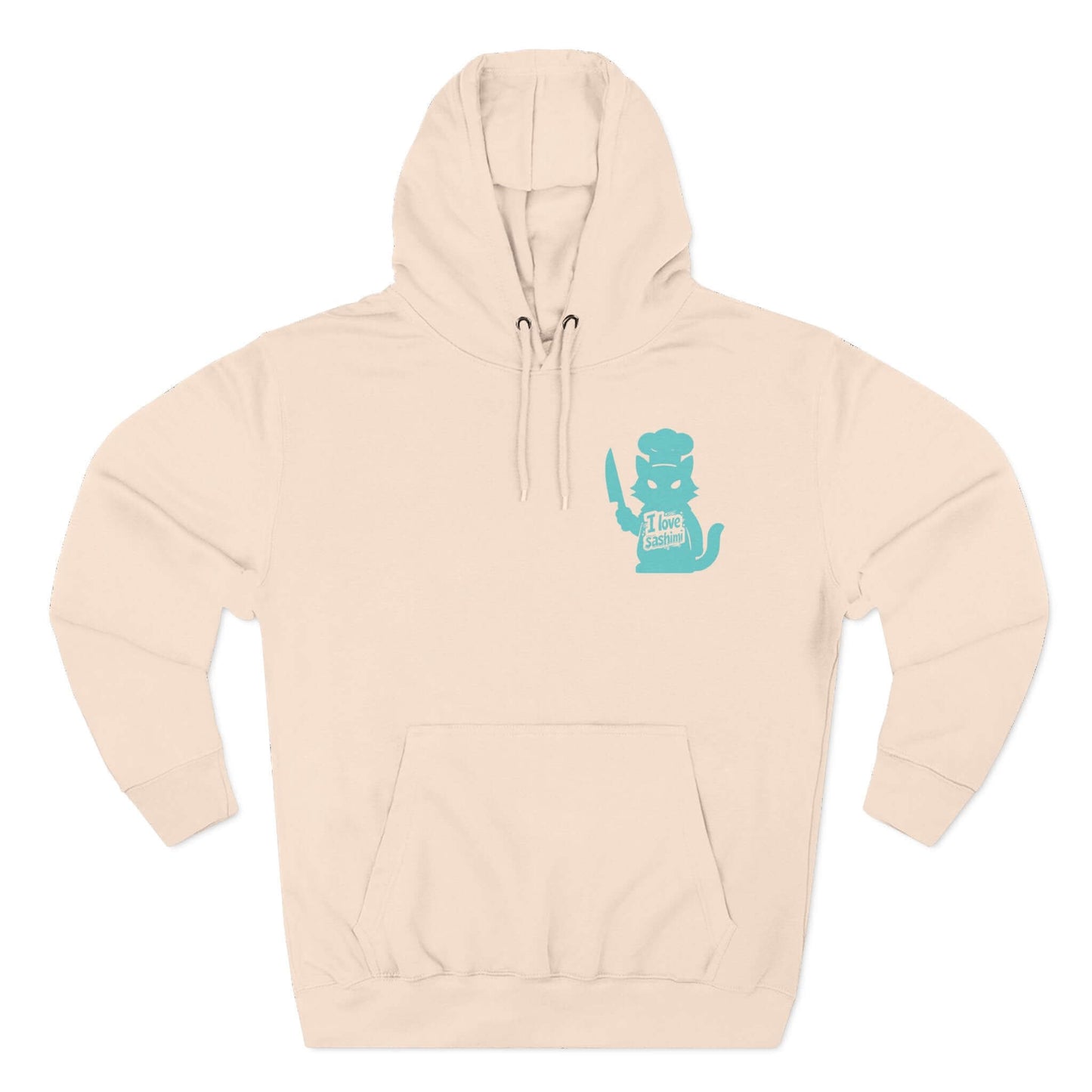Cat Love Sashimi Graphic Unisex Fleece Hoodie