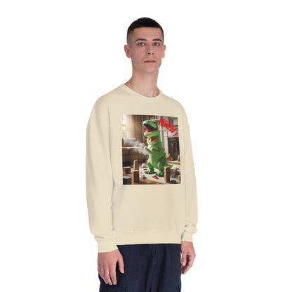 Tyrannosaurus Cat at home Unisex NuBlend Crewneck Sweatshirt
