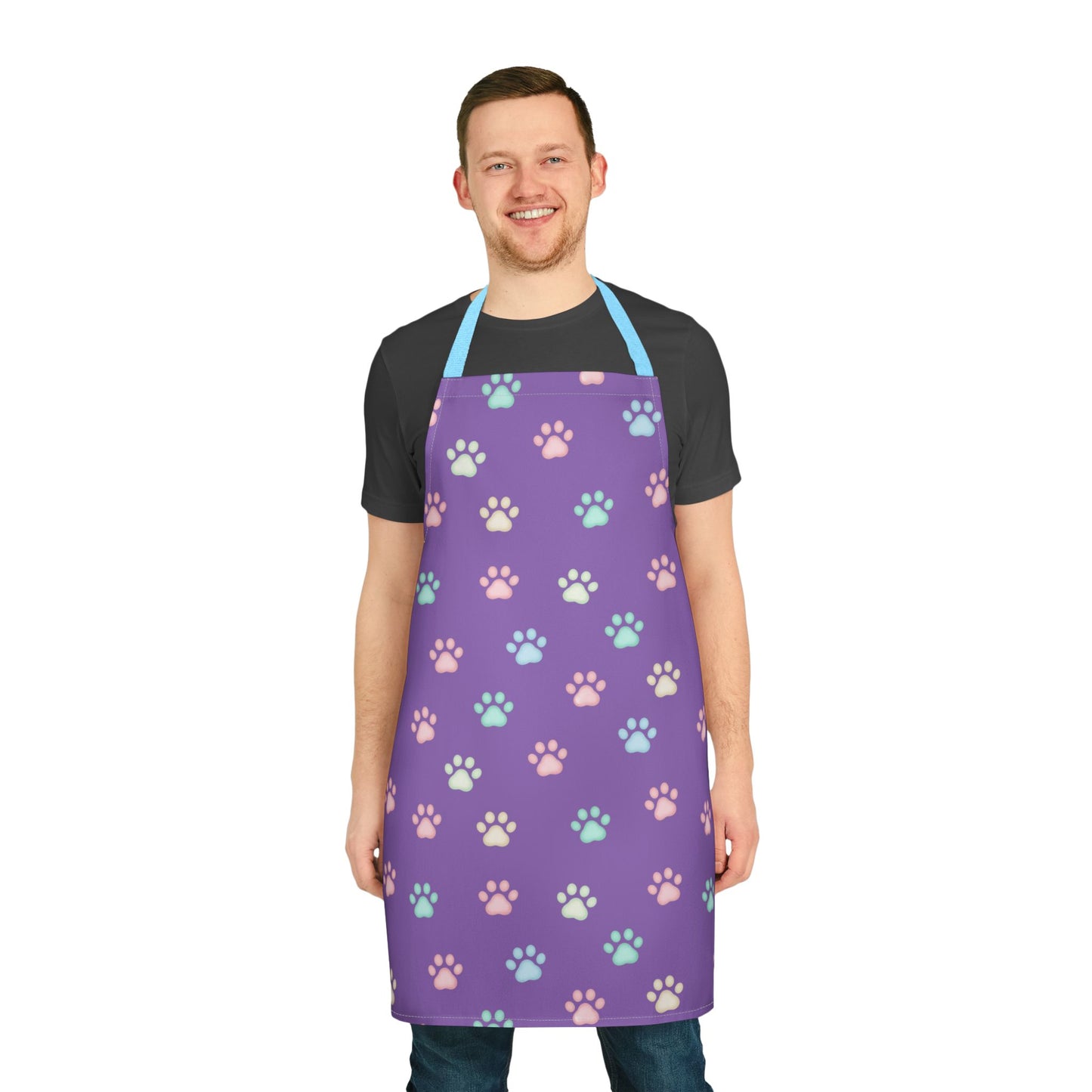 Cute Cat Paw Print 5-Color Straps Kitchen Apron