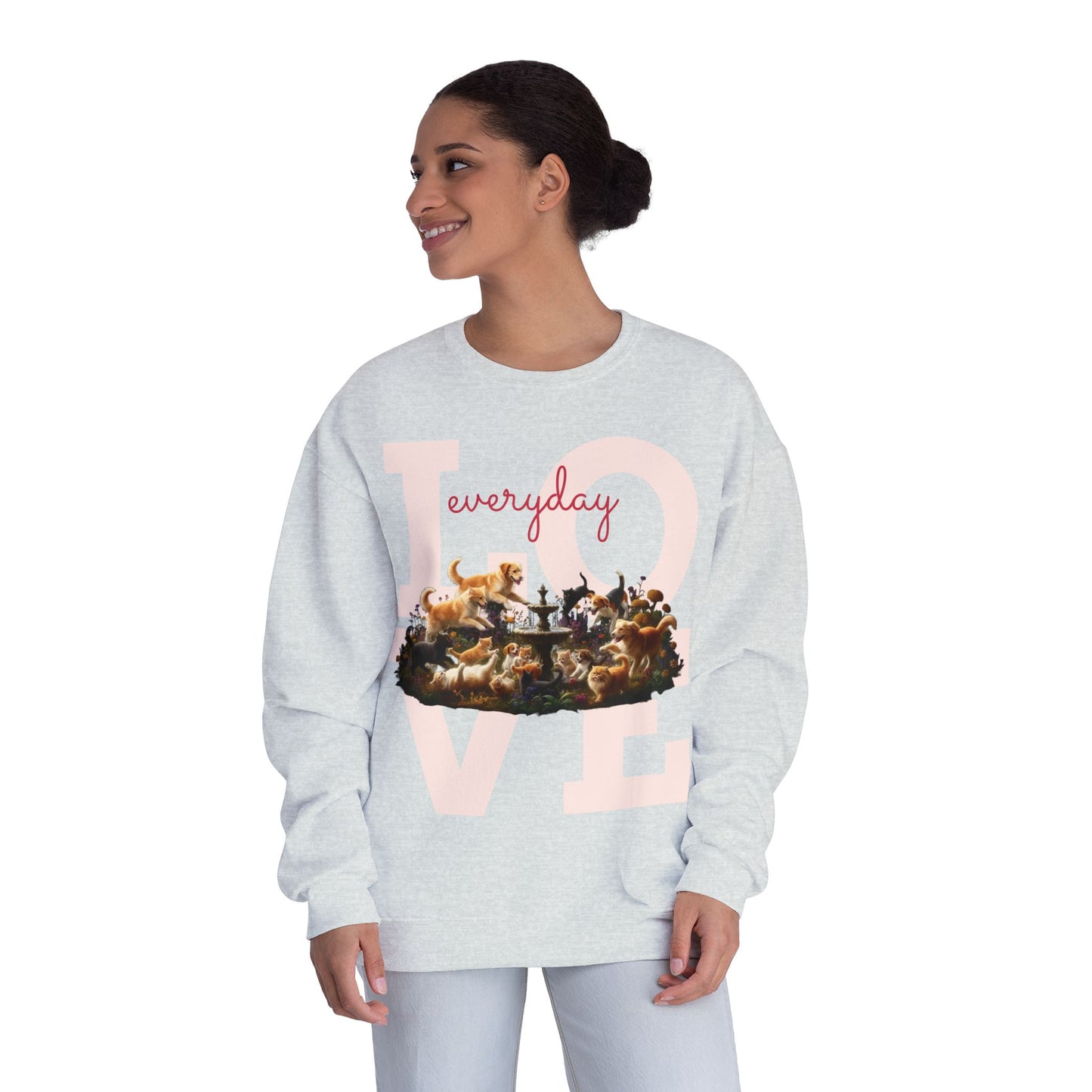 Love Everyday Cats & Dogs Unisex NuBlend Crewneck Sweatshirt