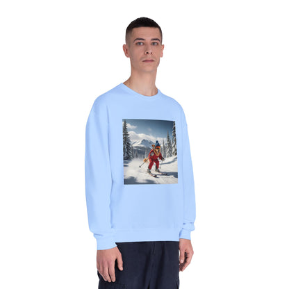 Skiing Dog Graphic Unisex NuBlend Crewneck Sweatshirt