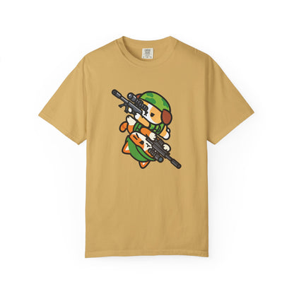 Cute Soldier Sniper Dog & Cat Unisex Graphic T-Shirt