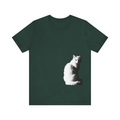 Cat Lover outlined style 1 Unisex Tee, Cat T-Shirt, Gifts for Cat Owners, Cute Cat Apparel, Pet Lover's Shirt, Everyday Casual Wear