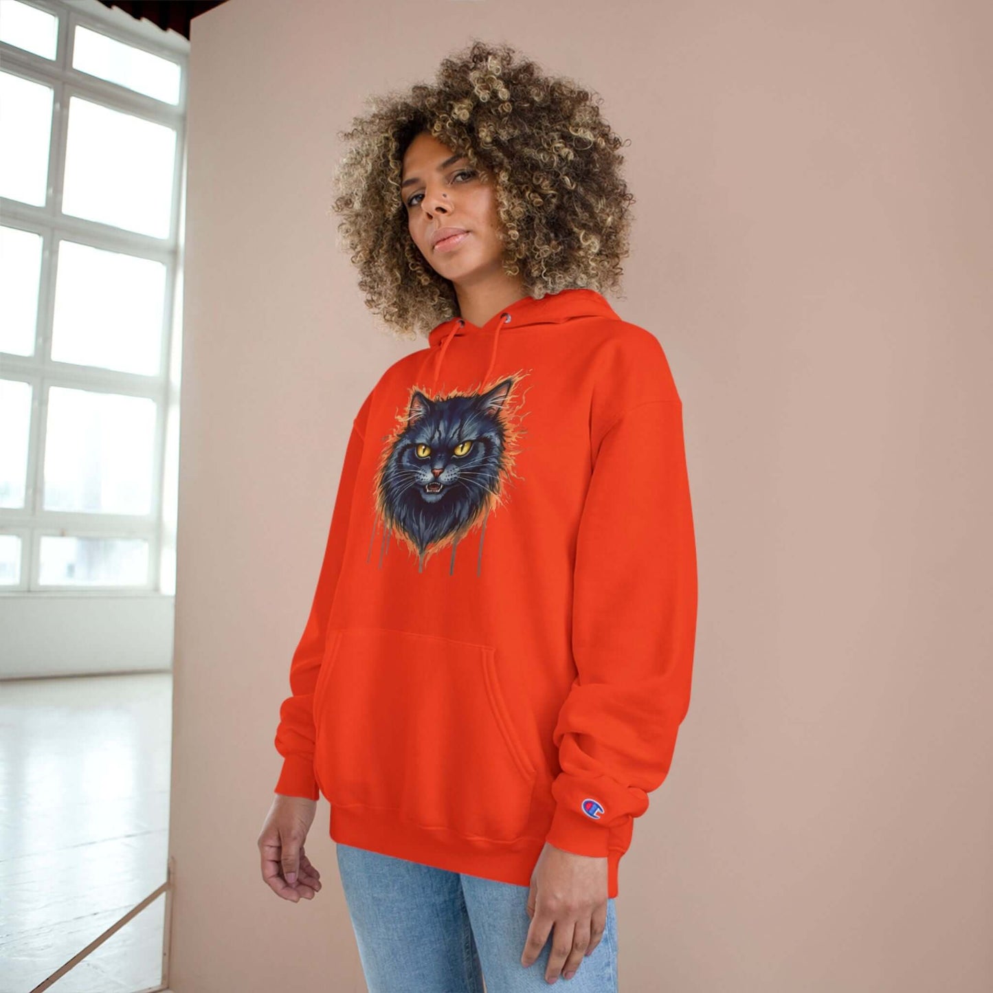 Mad Cat Men and Women Champion Hoodie style 2