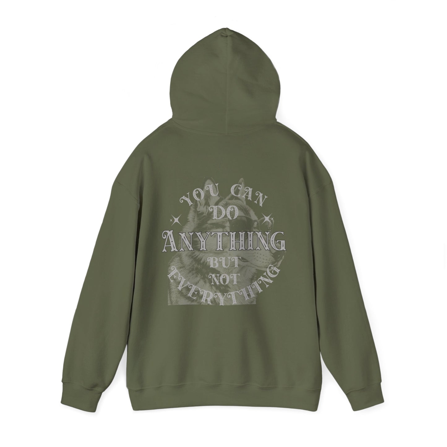 Dog Lover plus Slogan on Back Unisex Pullover Hoodie with unique graphic and quote on back.