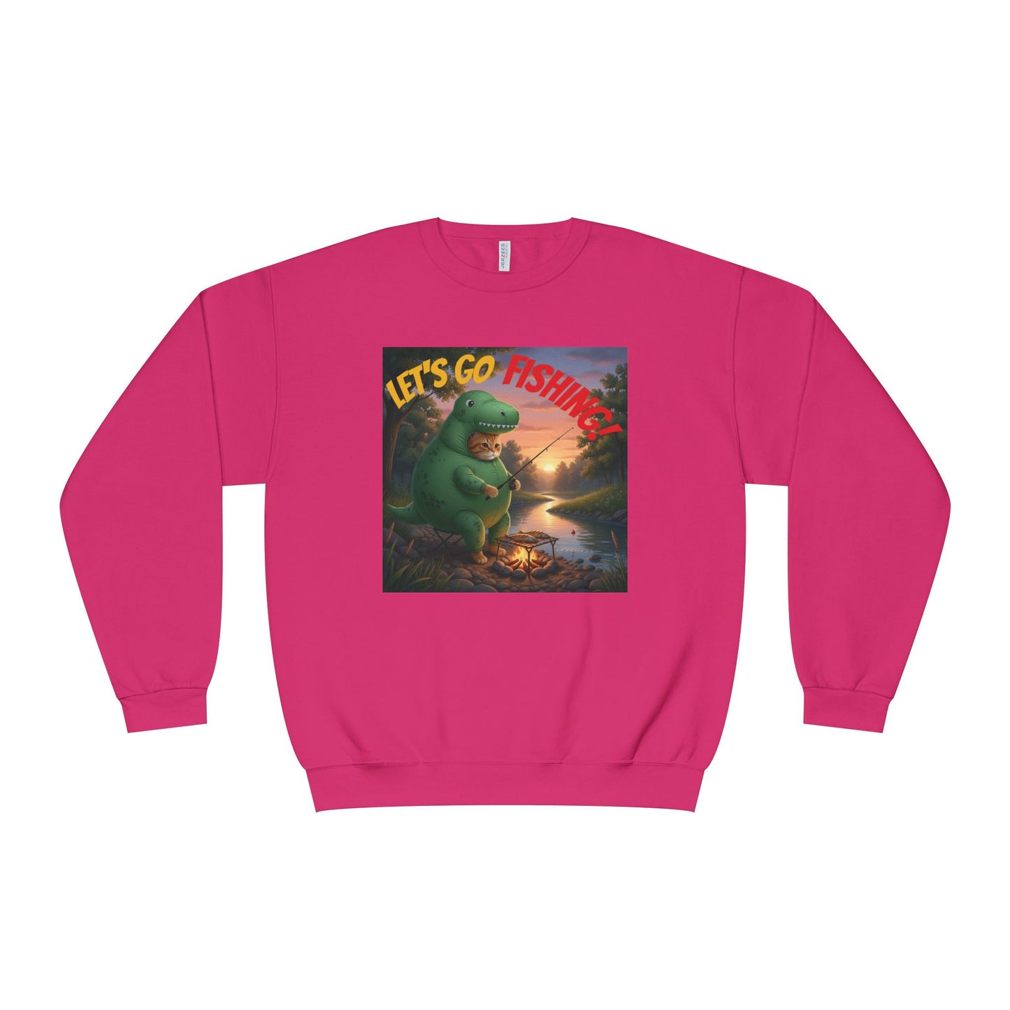 Crocodile Cat Fishing Unisex NuBlend Sweatshirt style 3