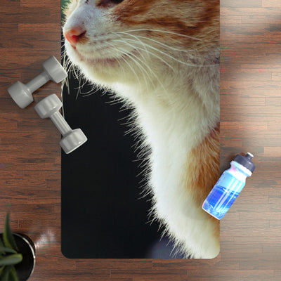 Cat-Inspired Rubber Yoga Mat, Non-Slip Fitness Mat, Pet Lover Gift, Eco-Friendly Workout Mat, Home Yoga Accessory, Cat Lover Decor