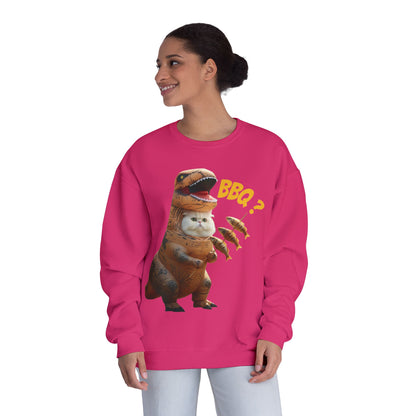 Tyrannosaurus Cat BBQ Unisex NuBlend Crewneck Sweatshirt