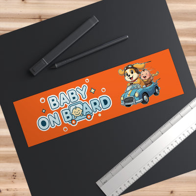 Baby on Board - Dog Driving Baby | Bumper Stickers