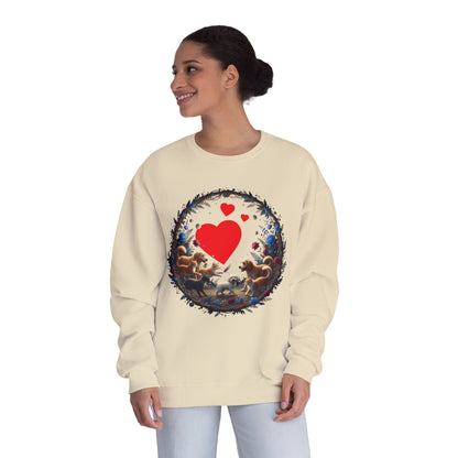 Cats & Dogs Full of Love Unisex NuBlend Crewneck Sweatshirt