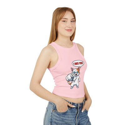 Angry Cat 'I Hate You' Graphic style 2 Women Tank Top