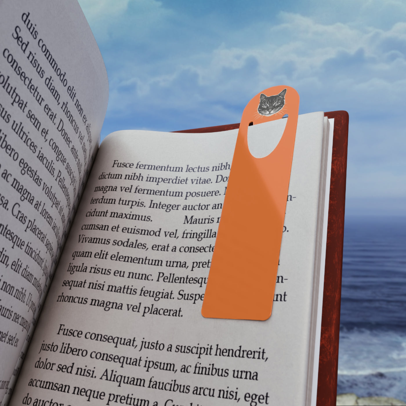 Orange Cat Lover Bookmark: Gift for Pet Owners, Reading Accessory, Book Marker for Cat Lovers, Unique Gift Idea, Animal Lover