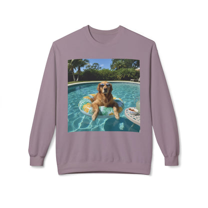 Swimming Pool Vibes Graphic Dog Unisex Crewneck Sweatshirt