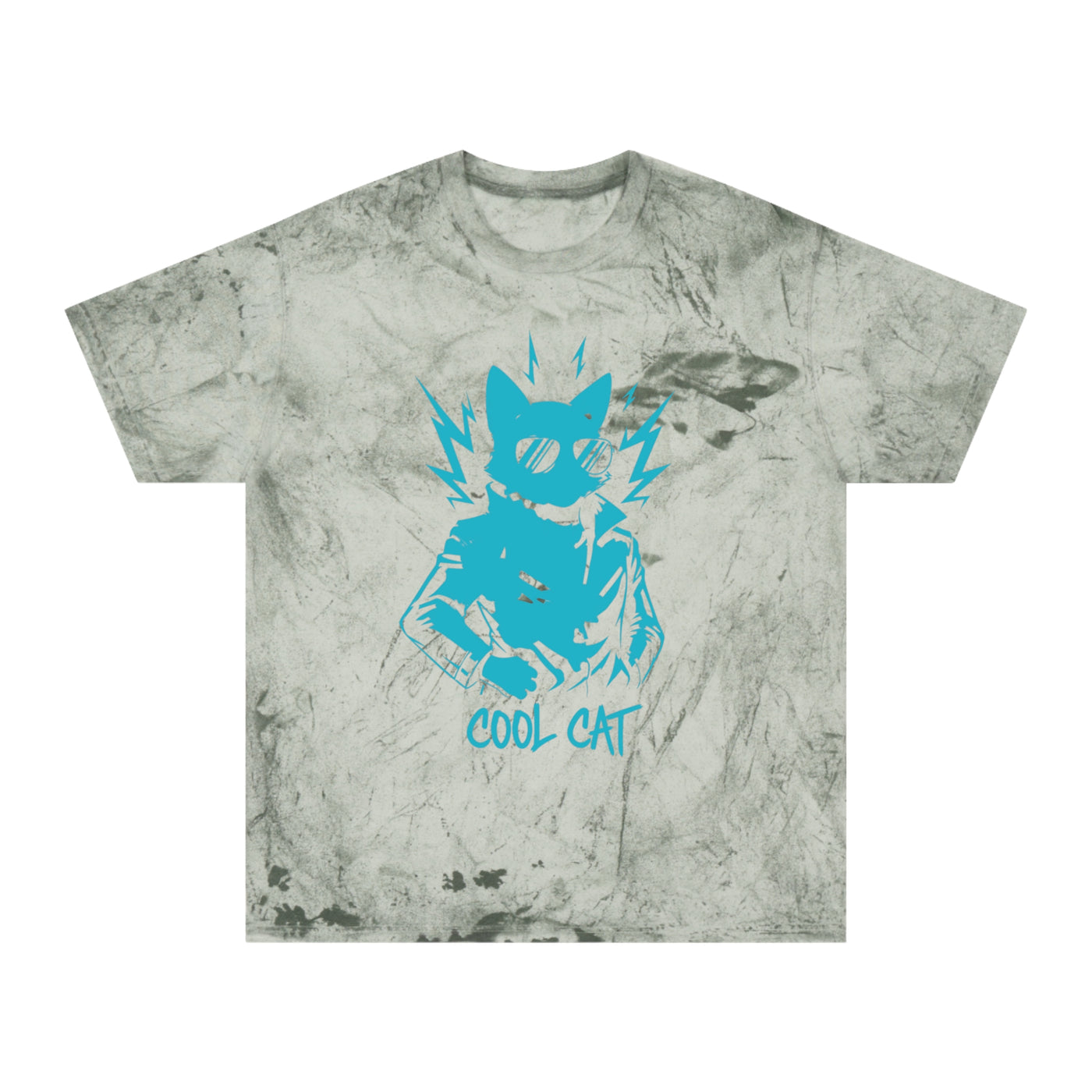 Blue Cool Cat Unisex T-Shirt - Vibrant Graphic Tee, Gift for Cat Lovers, Casual Wear, Streetwear, Unique Style