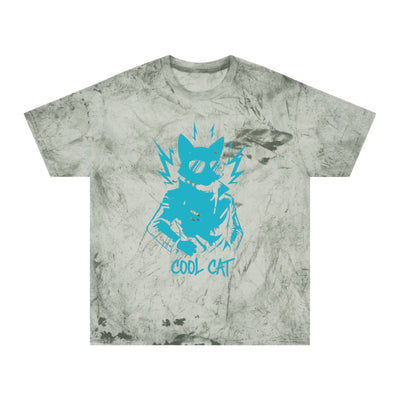 Blue Cool Cat Unisex T-Shirt - Vibrant Graphic Tee, Gift for Cat Lovers, Casual Wear, Streetwear, Unique Style