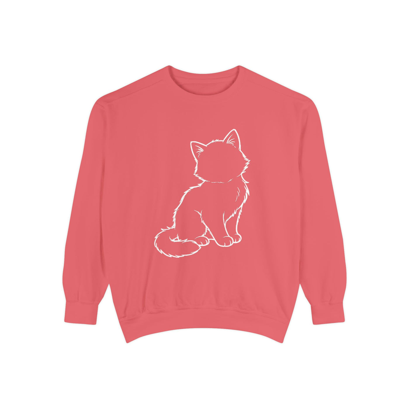 Sitting Cat Shadow style 1 Cozy Graphic Unisex Crewneck Sweatshirt
