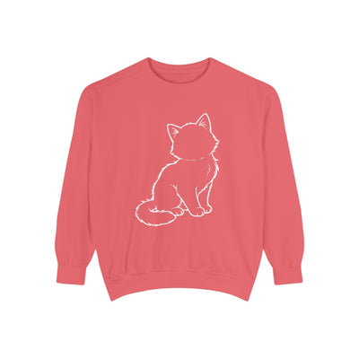 Sitting Cat Shadow style 1 Cozy Graphic Unisex Crewneck Sweatshirt