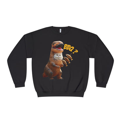Tyrannosaurus Cat BBQ Unisex NuBlend Crewneck Sweatshirt