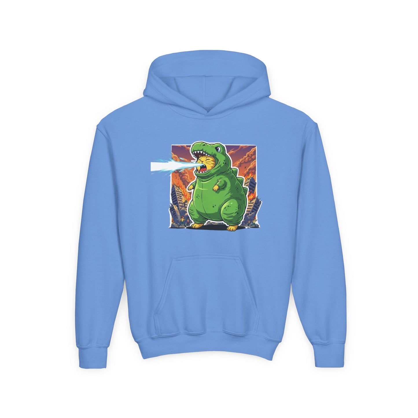 Cat cosplay Godzilla Unisex Kids Hoodie style 3
