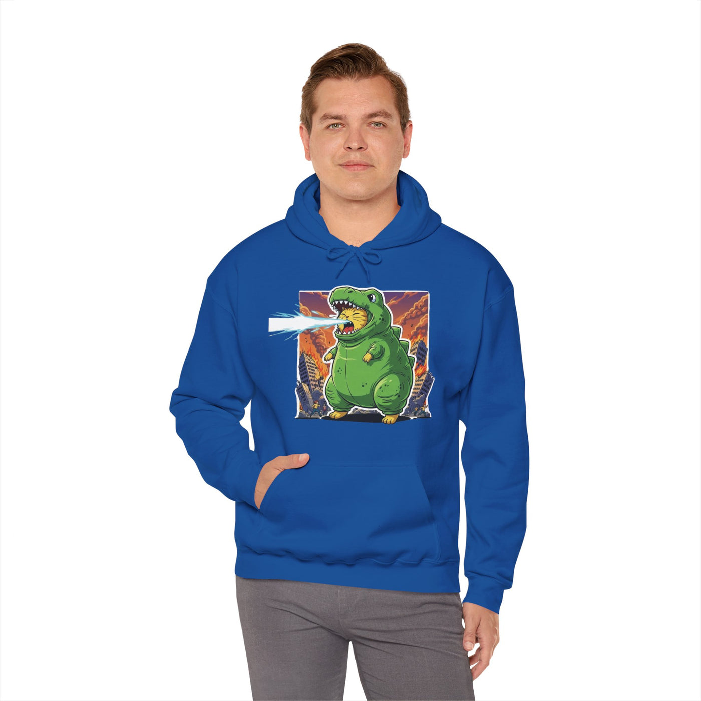 Cat cosplay Godzilla style 3 Unisex Hoodie - Fun & Playful Design