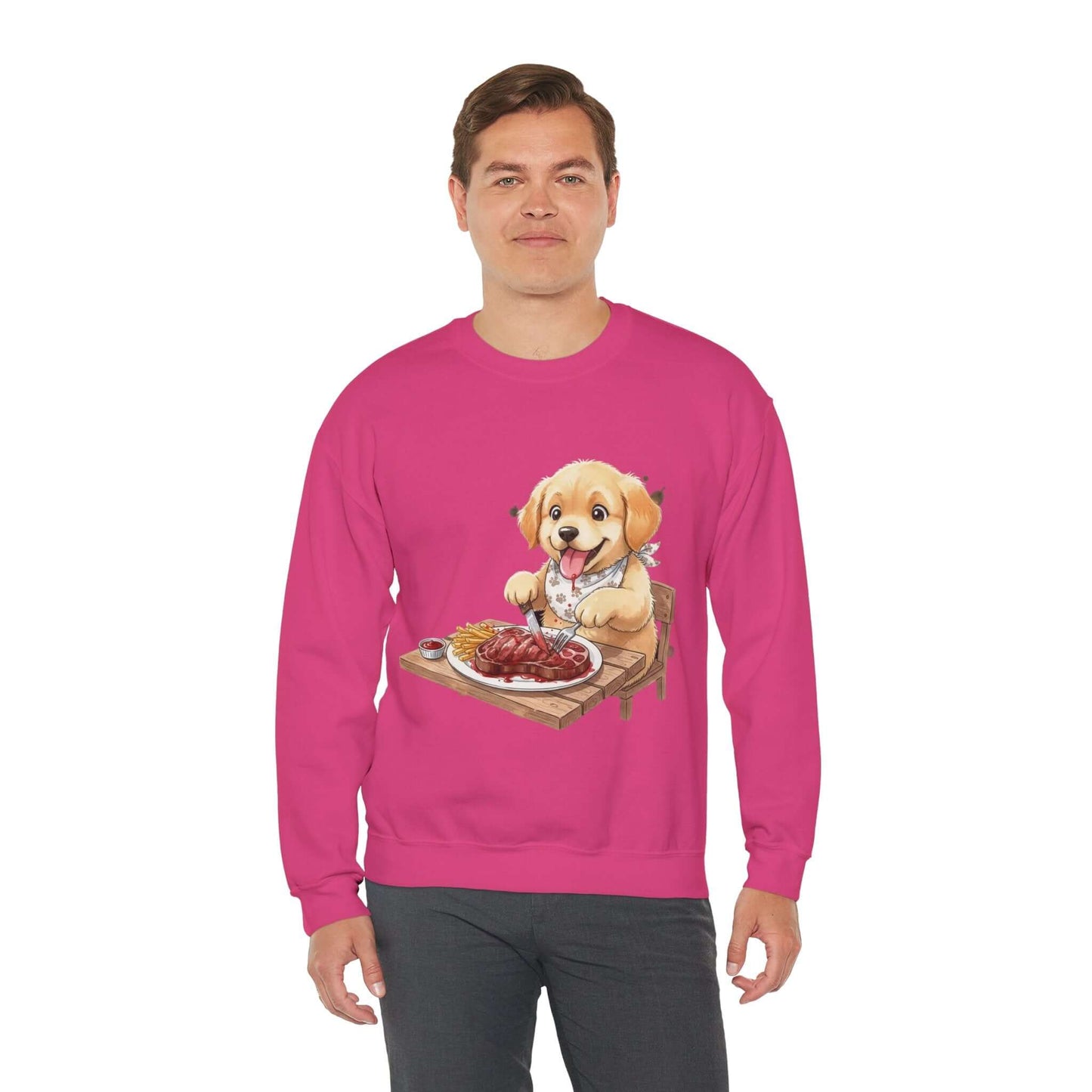 Watercolor Dog painting Unisex Crewneck Sweatshirt style 1