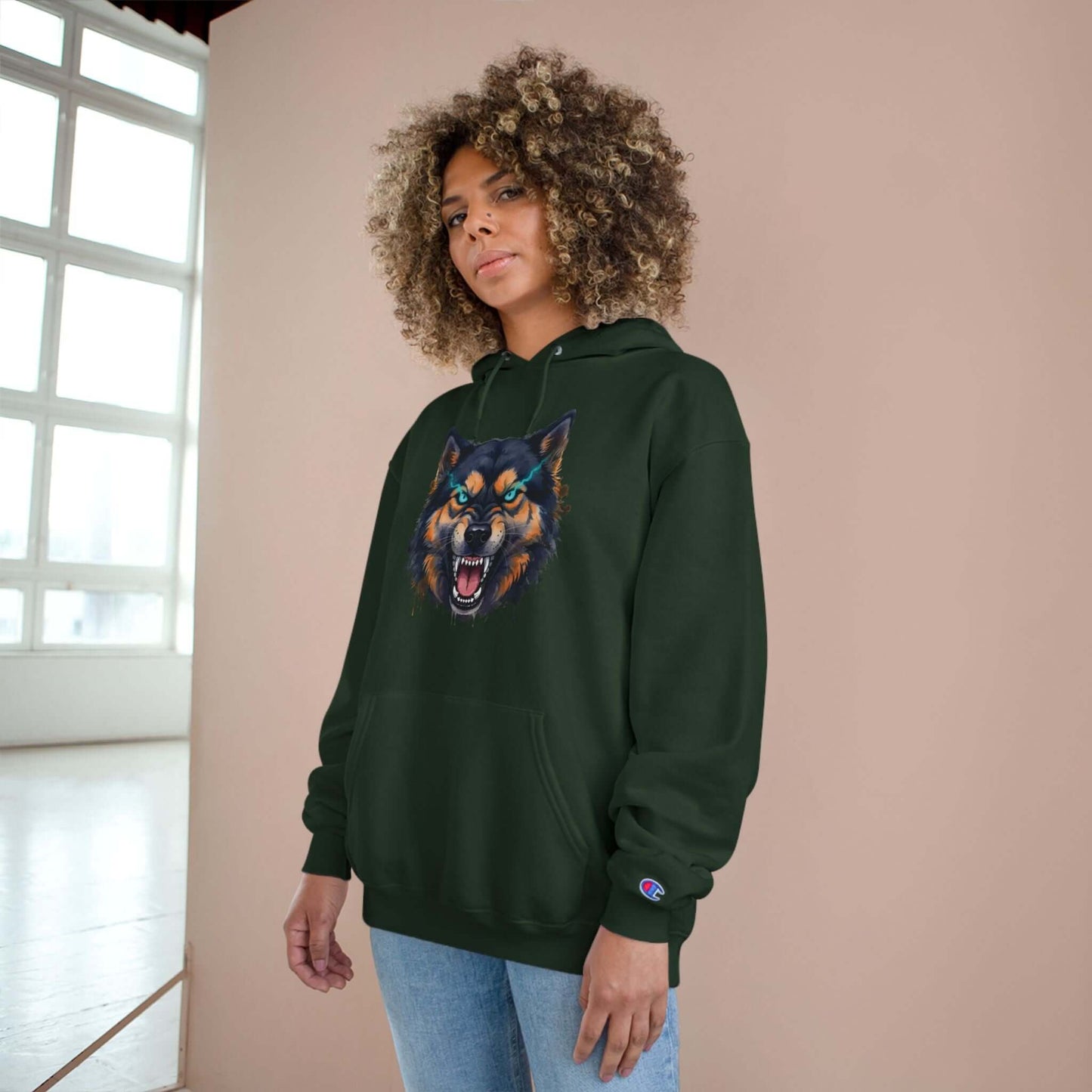 Angry Dog Men and Women Champion Hoodie style 1