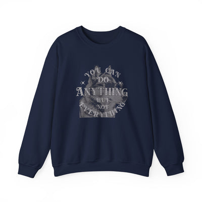 Cool dog graphic sweatshirt featuring a motivational quote and stylish design.