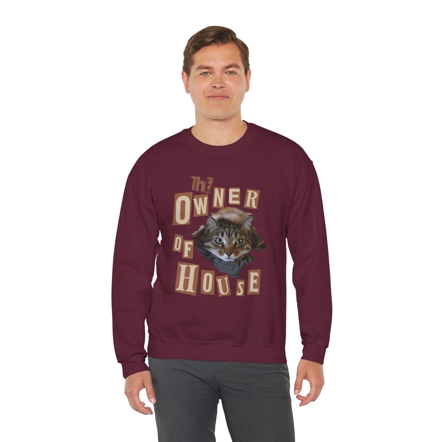 Cat is The Owner of House Unisex Crewneck Sweatshirt