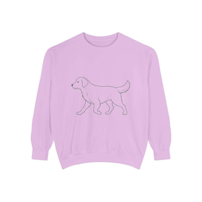Walking Dog Shadow Cozy Graphic Unisex Crewneck Sweatshirt style 1