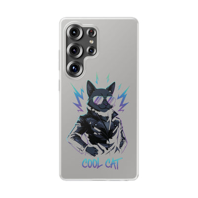 Cool Cat Anime style Flexi Case for Cat Lovers