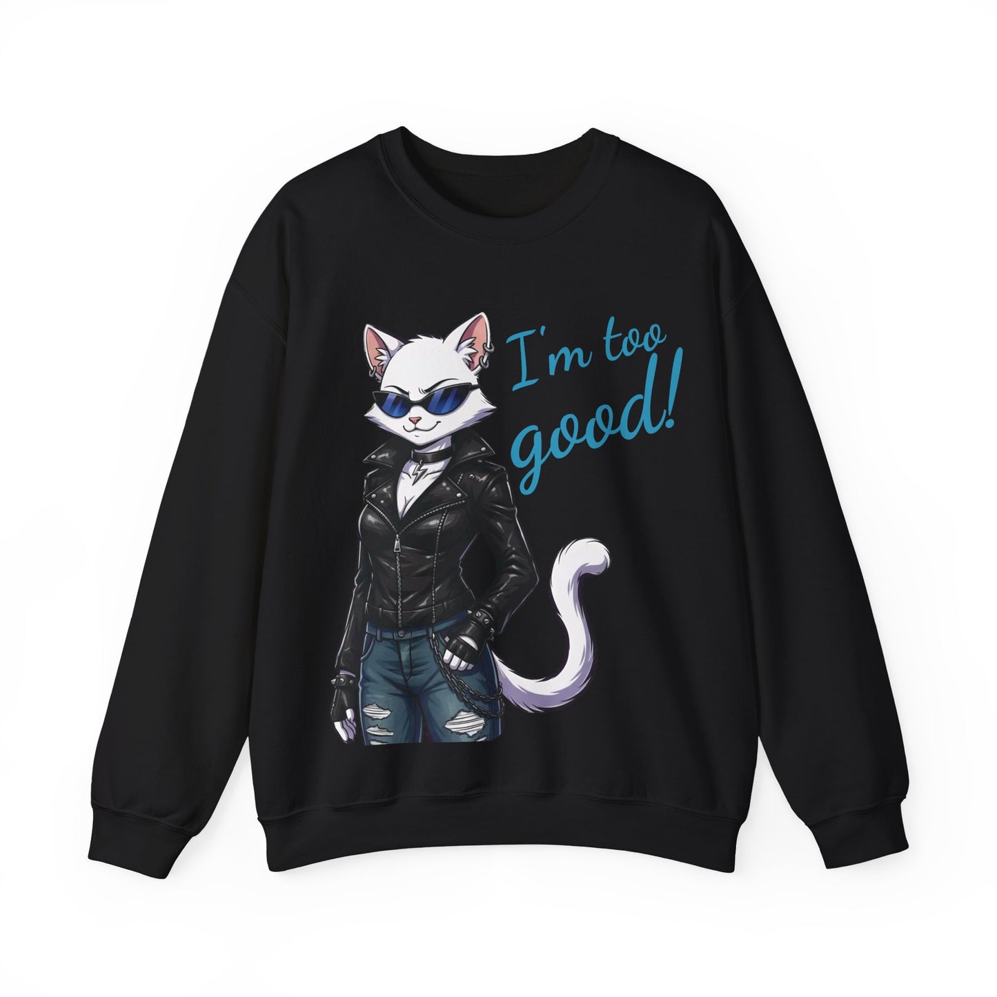 Cool Cat Unisex Heavy Blend Crewneck Sweatshirt style 3