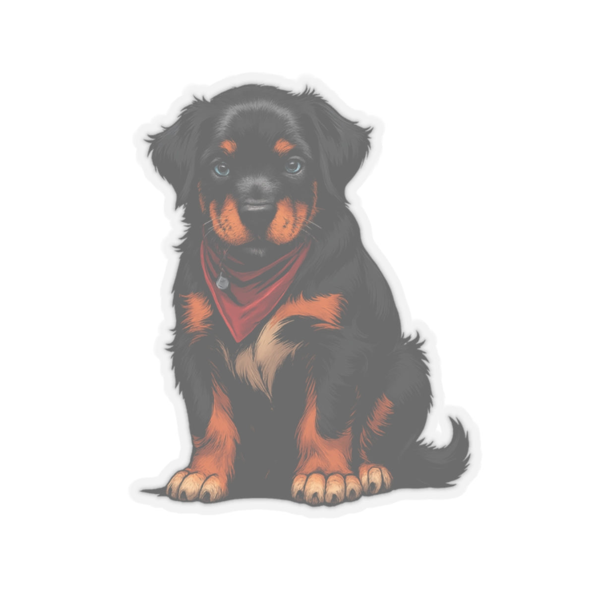 Cute Dog Kiss-Cut Stickers, Rottweiler Vinyl Decals for Pet Lovers, Laptop Stickers, Dog Lover Gifts, Custom Pet Stickers