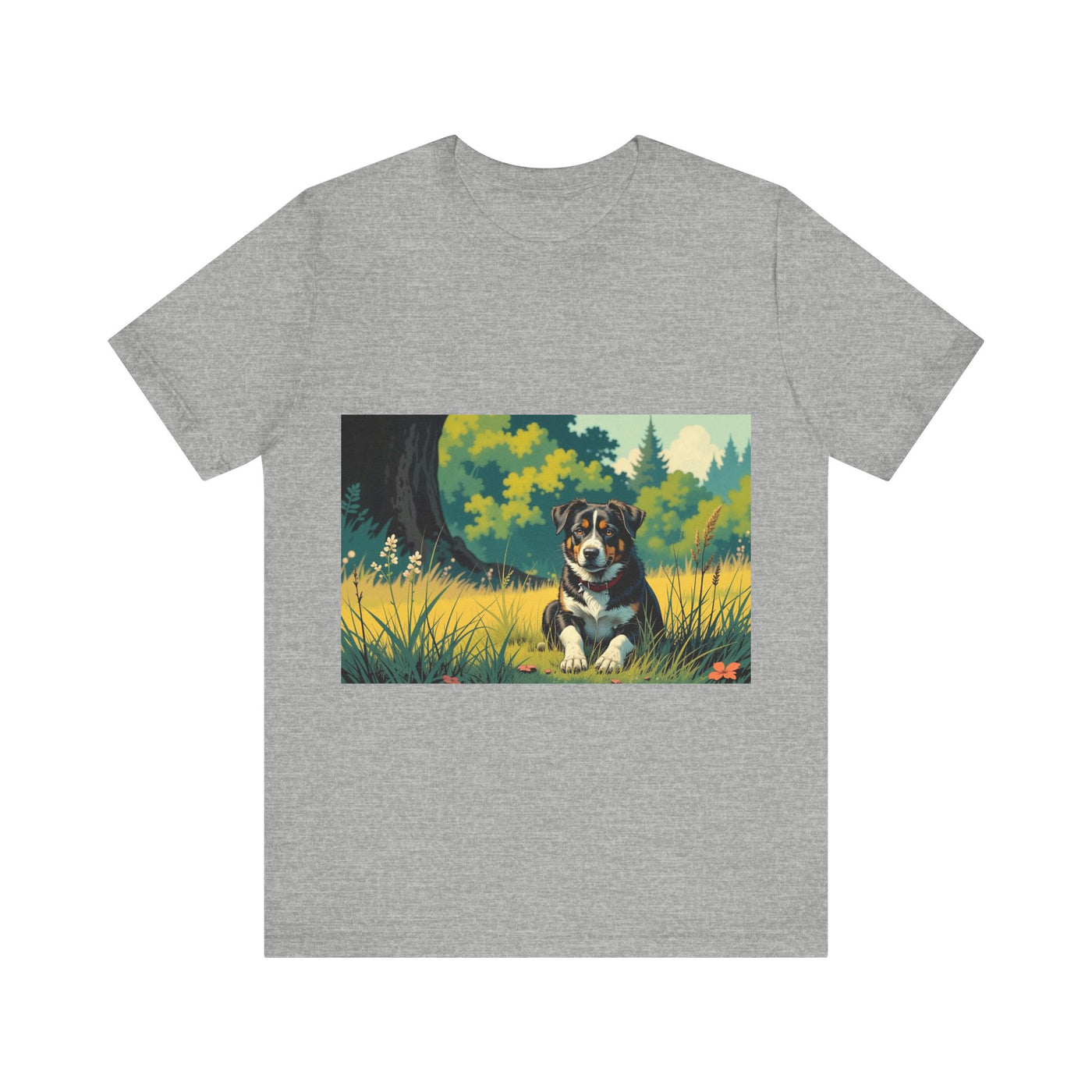 Adorable Dog comic style 2 Unisex Soft Tee | Cute Dog Lover's Shirt, Animal Graphic T-Shirt, Pet Themed Gift, Casual Wear