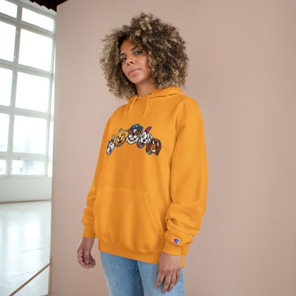 Playful Dog Faces Cozy Unisex Champion Pullover Hoodie