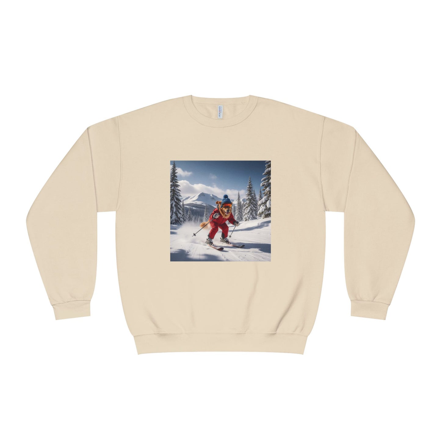 Skiing Dog Graphic Unisex NuBlend Crewneck Sweatshirt