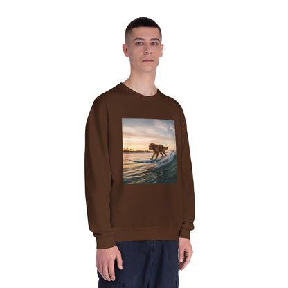 Surfing Dog Graphic Unisex NuBlend Crewneck Sweatshirt style 2